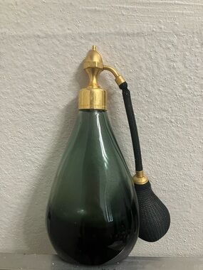 Vintage Dark Green Glass Marcel Franck Perfume Bottle